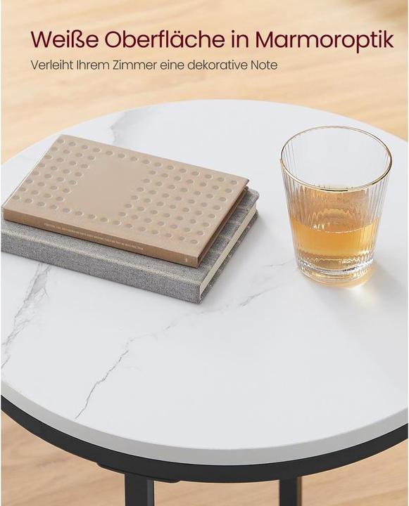 Actual product image Vasagle Side table wood white 45.0 x 45.0 x 55.0 cm (45 x 45 x 55 cm)