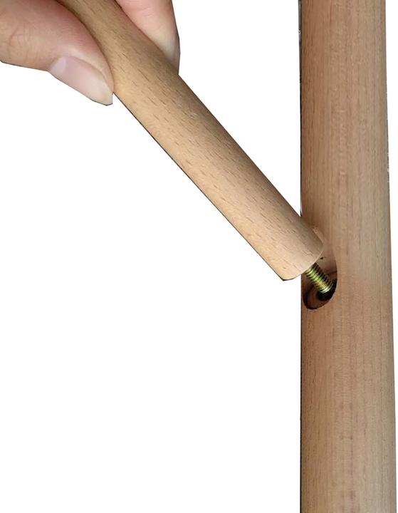 Produktbild Unilux Garderobenständer MIKADO, 8 Haken, Buchenholz platzsparendes Design, abgerundete Kleiderhaken, st...