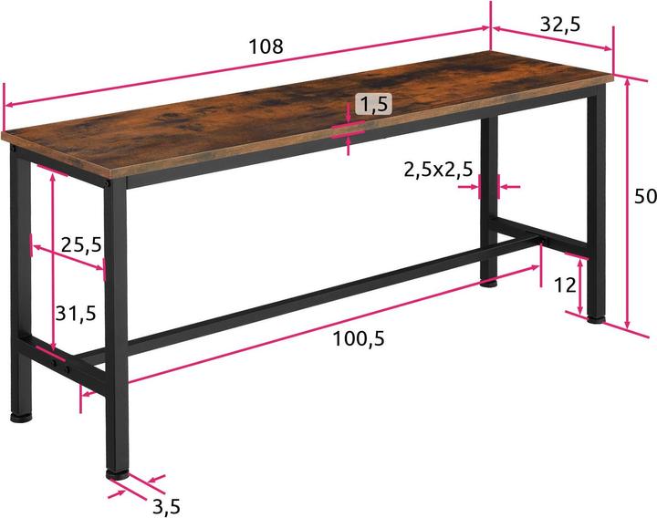 Actual product image tectake Fairfield (108 cm)