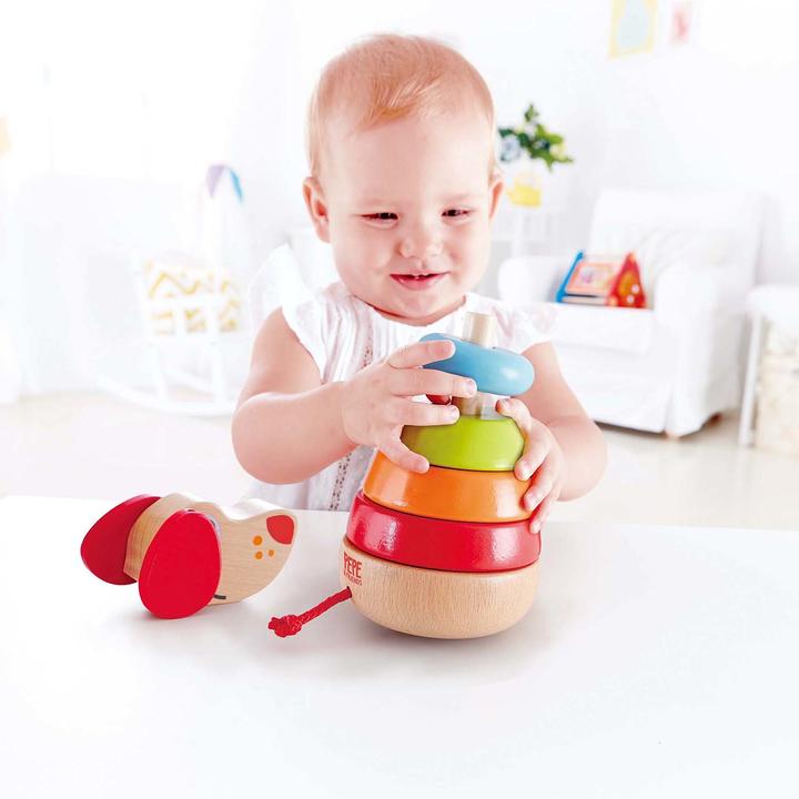 Actual product image Hape Stacking dog Pepe