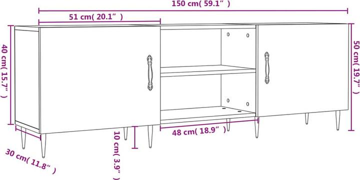 Produktbild VidaXL Alora (150 x 30 x 50 cm)