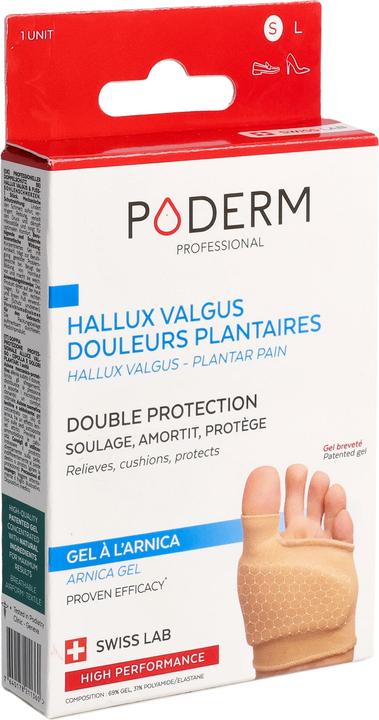 Immagine prodotto Poderm Doppia protezione per l'alluce valgo e il dolore plantare del tallone (Decompressione, 202.50 ml)
