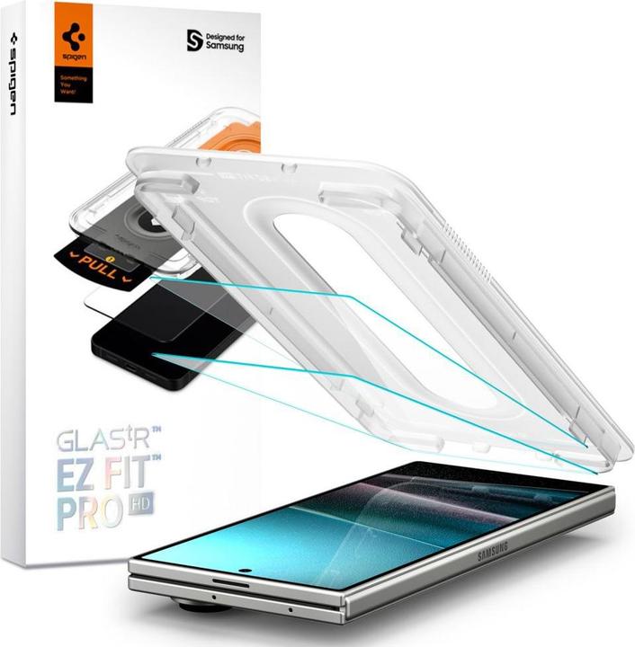 Produktbild Spigen - Glas.tR EZ-FIT Pro HD (2 pack) - Samsung Galaxy Z Fold7 - Clear (2 Stück, Samsung Galaxy Z Fold7)