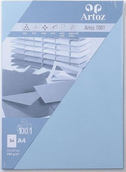 Artoz 1001 Karten A4 pastellblau (A4, 220 g/m², 5 x)