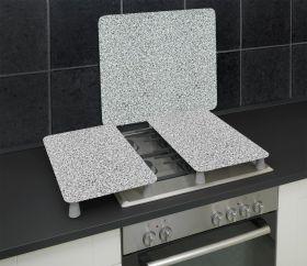 Produktbild Wenko Glasabdeckplatte Universal Mod. Granit, 2er Set für alle Herdarten