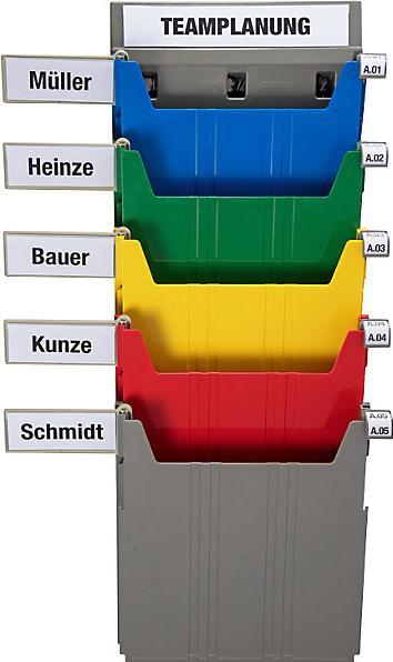 Actual product image Eichner FLAT wall-mounted sorting system, for format A4, filling height 9 mm, grey (A4)