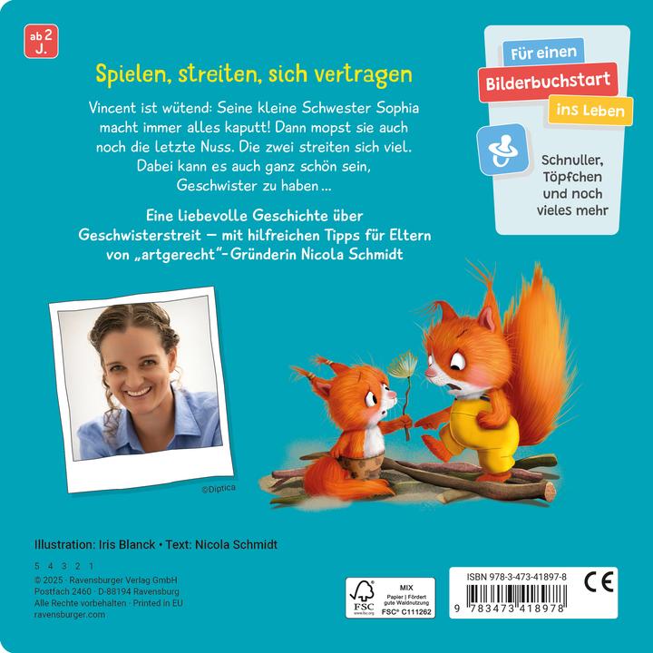 Produktbild Ravensburger Mein artgerecht-Geschwisterbuch: Ich zuerst! Nein, ich! - Vorlesegeschichte von Nicola Schmidt für (Deutsch)