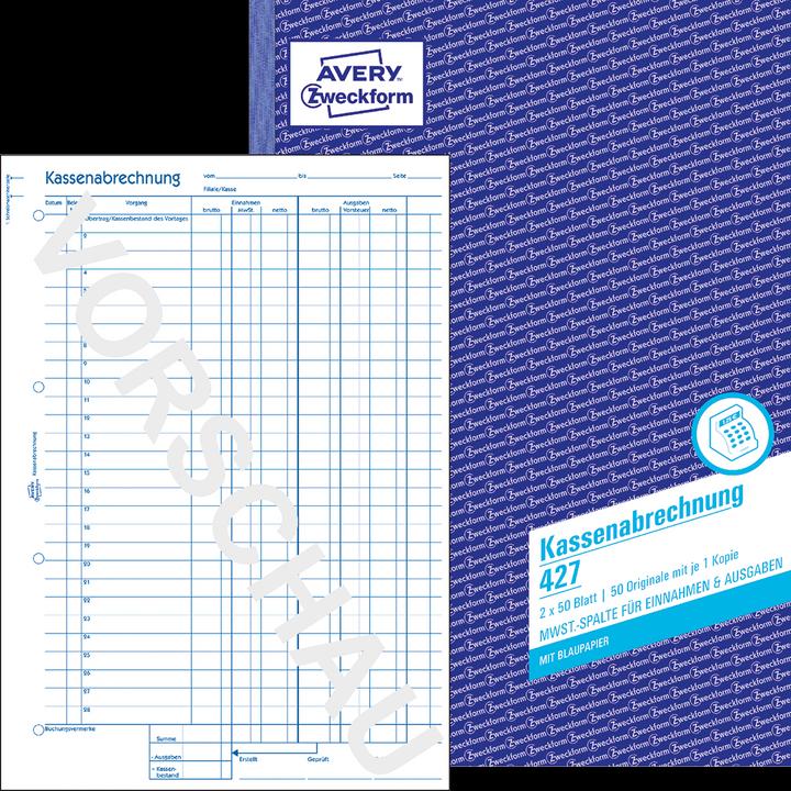 Produktbild Avery Kassenabrechnung (50 x)