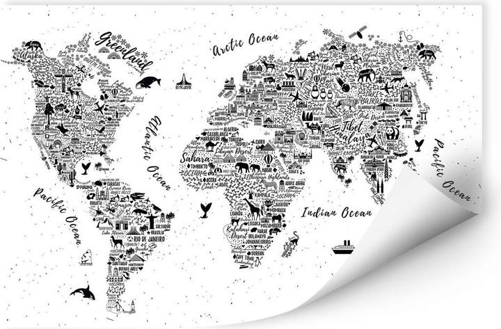 Immagine prodotto Trenddeko Mappa del mondo - Intorno al mondo (30 x 45 cm)