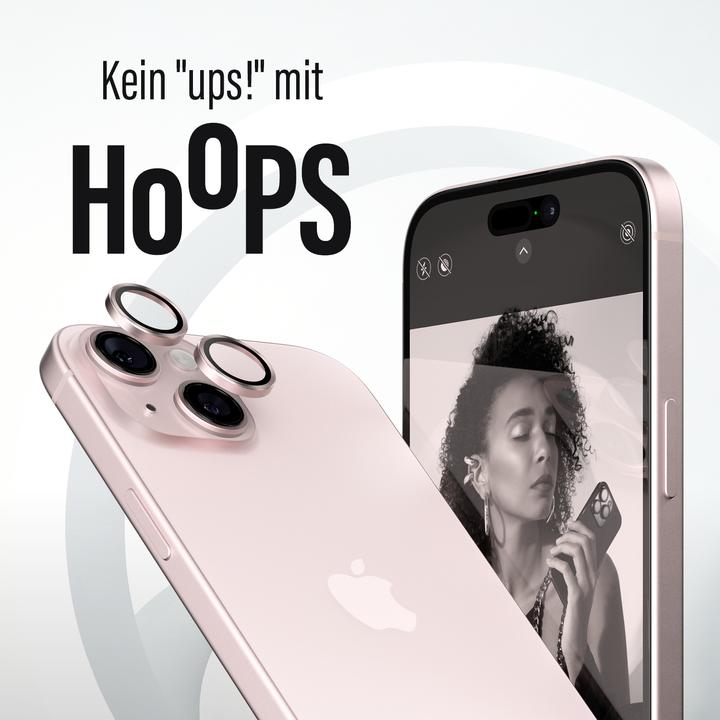 Productafbeelding PanzerGlass Hoepels Camera Lens Beschermer (1 Stuk, Apple iPhone 15, Apple iPhone 15 Plus)