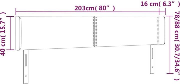 Actual product image VidaXL Maralda (203 x 16 x 88 cm)