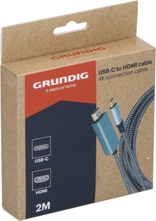 Actual product image Grundig USB type C - HDMI (2 m, HDMI, USB Type C)