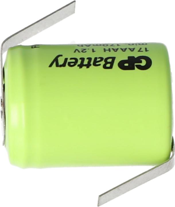 Immagine prodotto AccuCell Akku KAN 1/3AAA Micro mit Lötfahne Z-Form (1 pz., 1/3 AAAA, 150 mAh, Batteria + Caricabatterie)