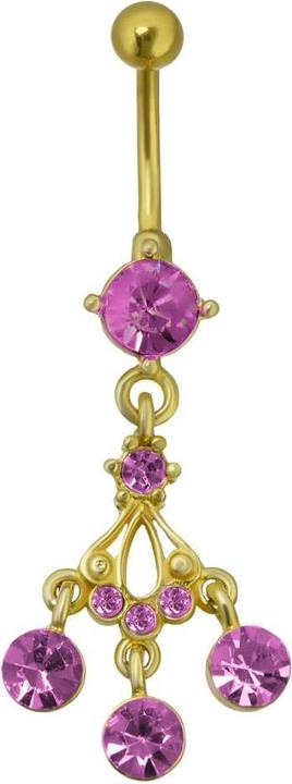 Immagine prodotto Bijouteria Piercing ventre (Rivestimento in PVD (colore oro), Ottone, Acciaio chirurgico 316L, Vetro (di orologio))