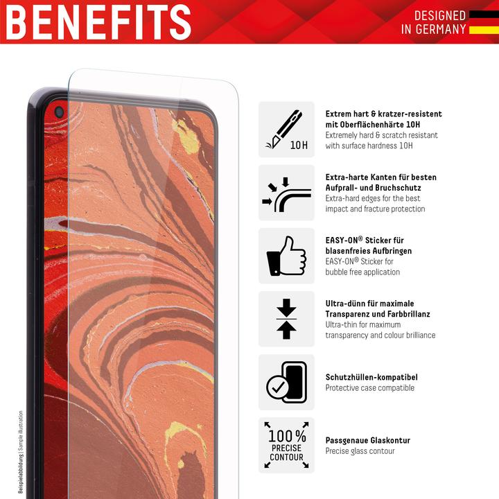 Produktbild Displex Real Glass, 2D Panzerglas (1 Stück, Xiaomi Poco M4 Pro, Xiaomi Redmi Note 12S, Xiaomi Redmi Note 11, Xiaomi Redmi Note 11S)