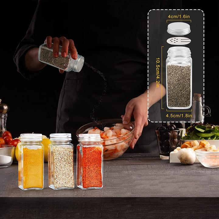 Actual product image Mxtimwan Spice jars set of 24 (Various spices, Herbs)