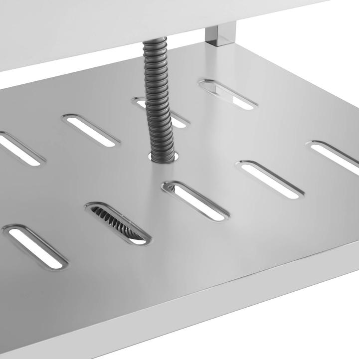 Actual product image Royal Catering Spültisch Spülbecken Edelstahlspüle Gastrospüle mit Regal 140 x 70 cm (Fitted sink with draining board, 25 cm, 70 cm)