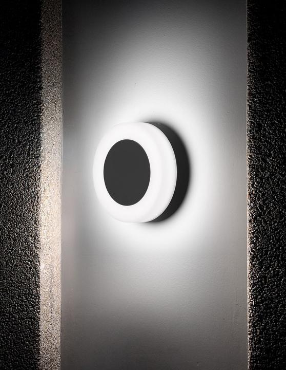 Actual product image Nova Luce TUNE LED wall light black 9W IP65 warm white 15x15x5.5cm 9529713 (IP65)