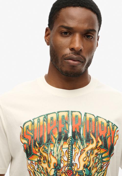 Produktbild Superdry Lockeres T-Shirt mit Biker-Rock-Grafik (M)