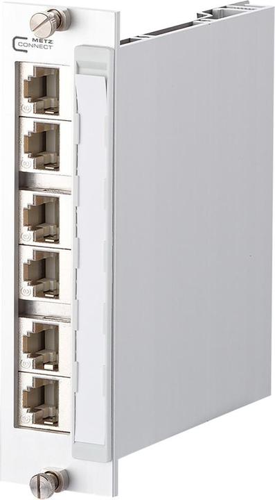 Image du produit Metz Connect BTR E-DAT modul 6x8(8) Panneau de brassage Cat.6 3U alu anodisé 3U/7TE Module de 6 modules