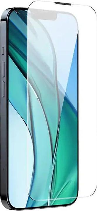 Actual product image Baseus Tempered Glass Corning for iPhone 13/13 Pro/14 with built-in dust filter (1 Piece, Apple iPhone 13)