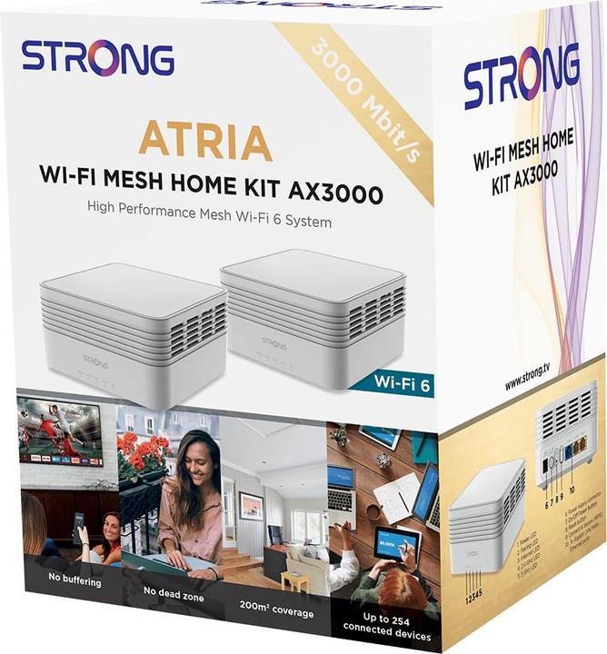 Actual product image Strong ATRIA Wi-Fi Mesh Home Kit AX3000 White