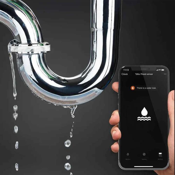 Image du produit Tellur Capteur d'inondation WiFi, AAA, blanc