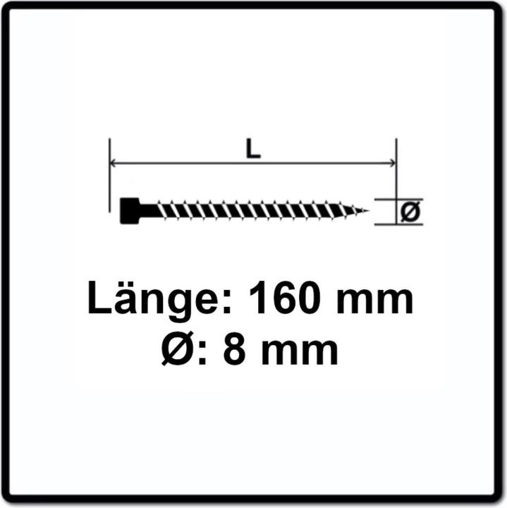 Actual product image Spax Cheese head screw WIROX full thread T-Star Plus Ø 8x160 mm (50 pieces) (50 Screws per piece)