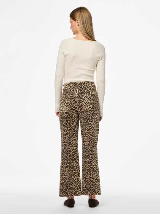Actual product image Pieces PCSALUME MW CROPPED Leoprint Wide Fit Jeans (30)