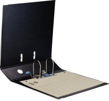 Actual product image Elba Folder rado plast, spine width: 80 mm, black DIN A4, cover outside/inside PVC, with replaceable (A4, 80 mm, 1 Piece)