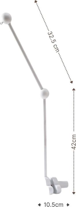 Hermex Mobile Halterung Babybett Wolken Glockenhalter Spieluhr Arm