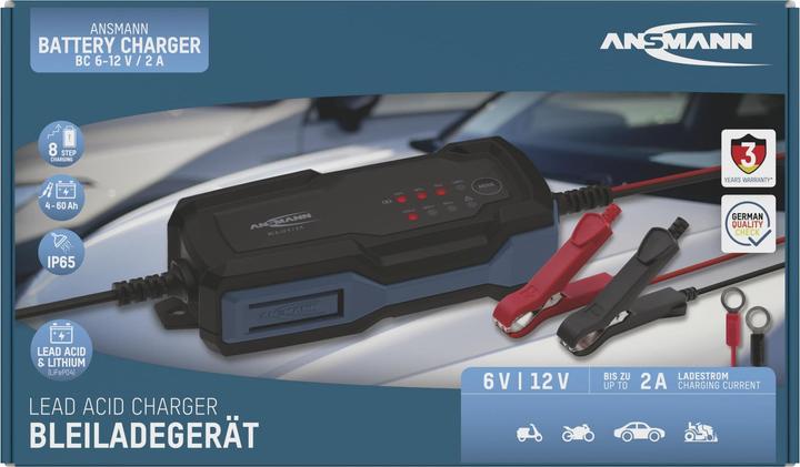 Immagine prodotto Ansmann Caricabatterie per batterie al piombo BC 6-12V / 2 A (6V, 12V, 2 A)