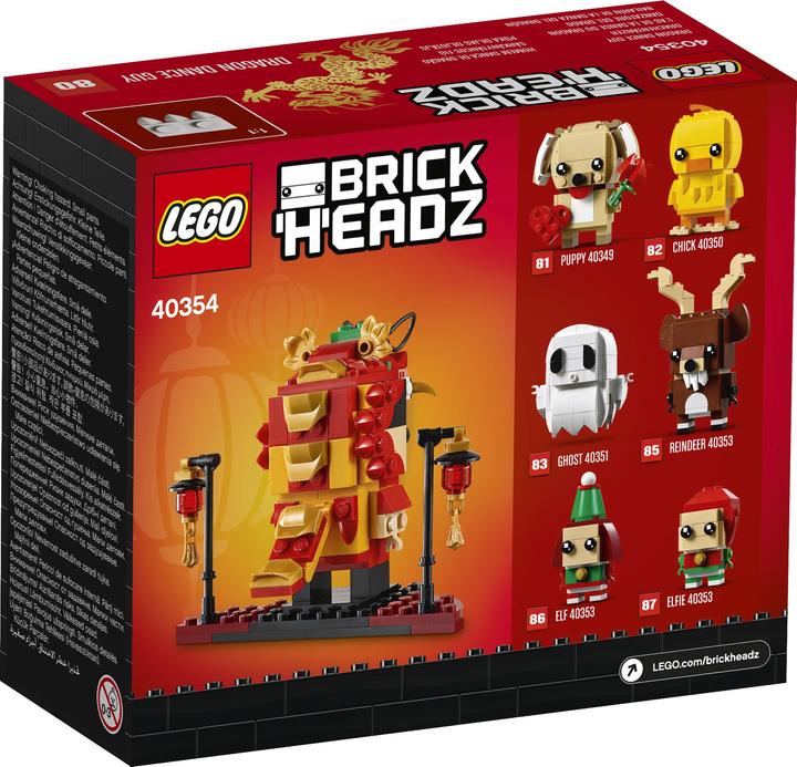 Actual product image LEGO BrickHeadz Dragon DanceMan (40354, LEGO Brickheadz)