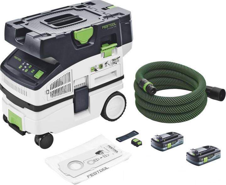 Immagine prodotto Festool CTLC MINI I Aspiratore senza filtro 36V (2x 18V) categoria L + 2x Batterie 4,0 Ah (Sistema di estrazione)