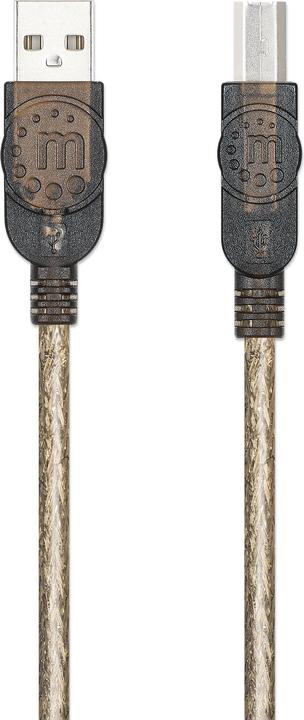 Actual product image Manhattan USB A/USB B, M/M (15 m, USB 2.0)