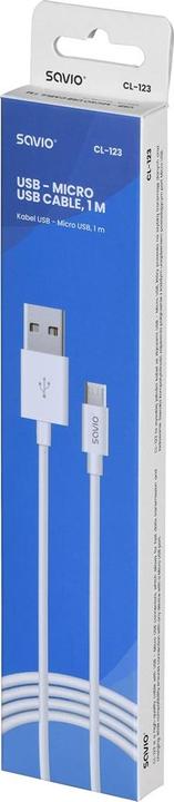 Image du produit Savio CL-123 Câble USB USB 2.0 USB A Micro-USB B (1 m, USB 2.0)