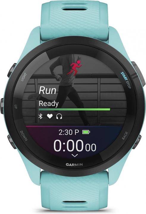 Actual product image Garmin 010-02810-12 Forerunner 265 Music, Aqua (46 mm)