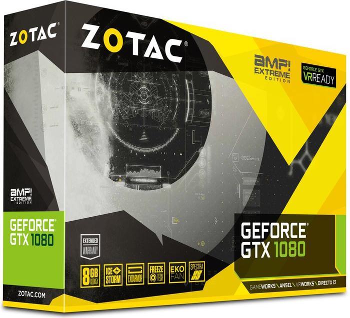 Actual product image Zotac GeForce GTX 1080 AMP Extreme (8 GB)