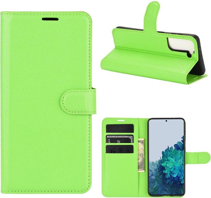 Actual product image Cover-Discount Galaxy S21 - leather case cover green (Samsung Galaxy S21)
