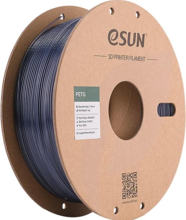 Actual product image eSUN PETG Grey Transparent Filament 1.75mm 1Kg (PETG, 1.75 mm, 1000 g, Grey)