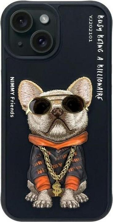 Audi Nimmy case iPhone 15 6.1" black Glasses Cool Dog (Apple iPhone 15)