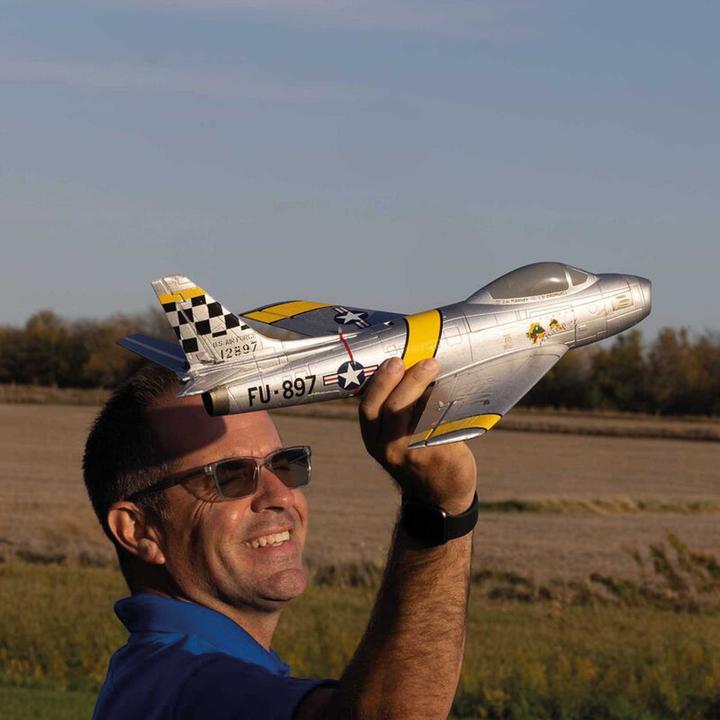 Productafbeelding E-Flite FLUGZEUG UMX F-86 Sabre 442mm BNF 30mm EDF Jet Basic AS3X SAFE Select (Jet)