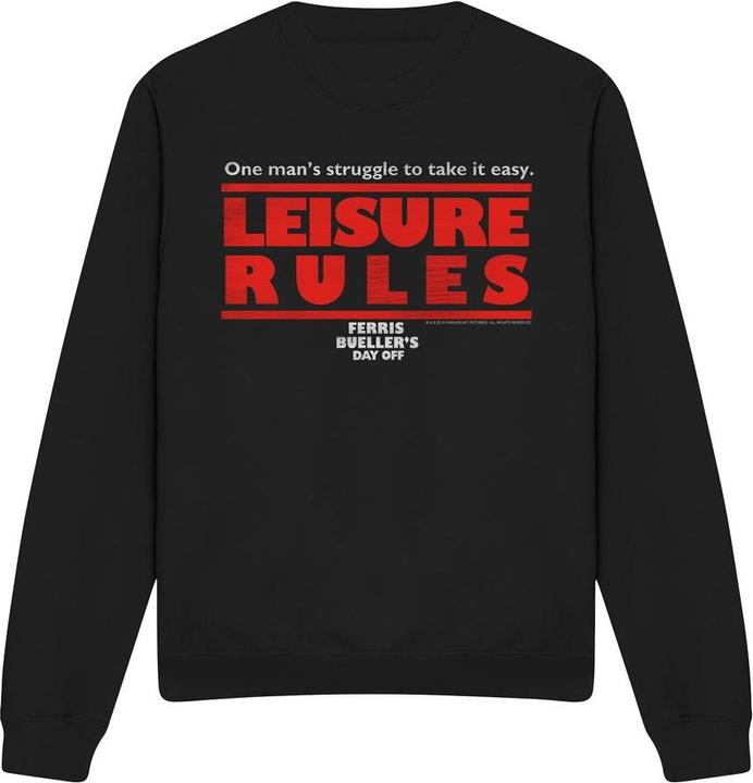Immagine prodotto Ferris Bueller´s Day Off Ferris Bueller's Day Off Leisure Rules Felpa Adulto Unisex (M)
