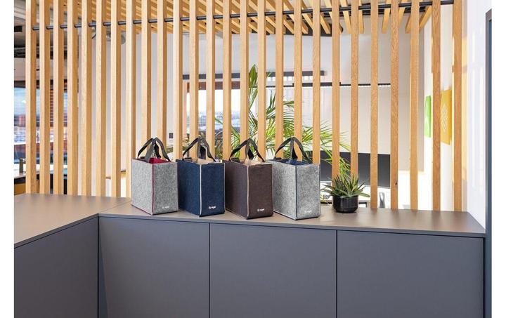 Produktbild Sigel Notebooktasche Desk Sharing Bag Bicolor M, Grau/Rot 15.4 (15.40")