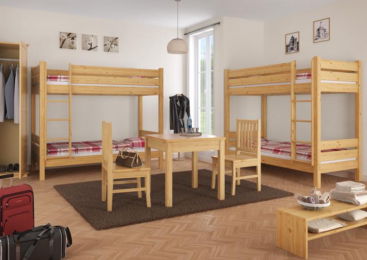 Produktbild Erst-Holz Etagenbett für Erwachsene Kiefer 90x200 Rollrosten Nische 100 Massivholz-Stockbett 60.16-09 (90 x 200 cm)