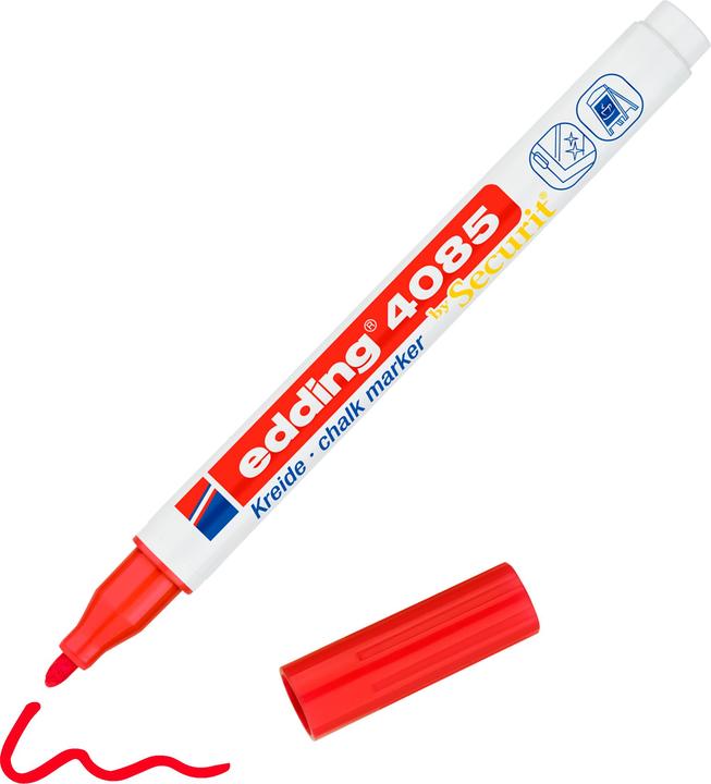 Image du produit Edding 4085 - Marqueur à la craie (Red, 1 mm, 1 x)