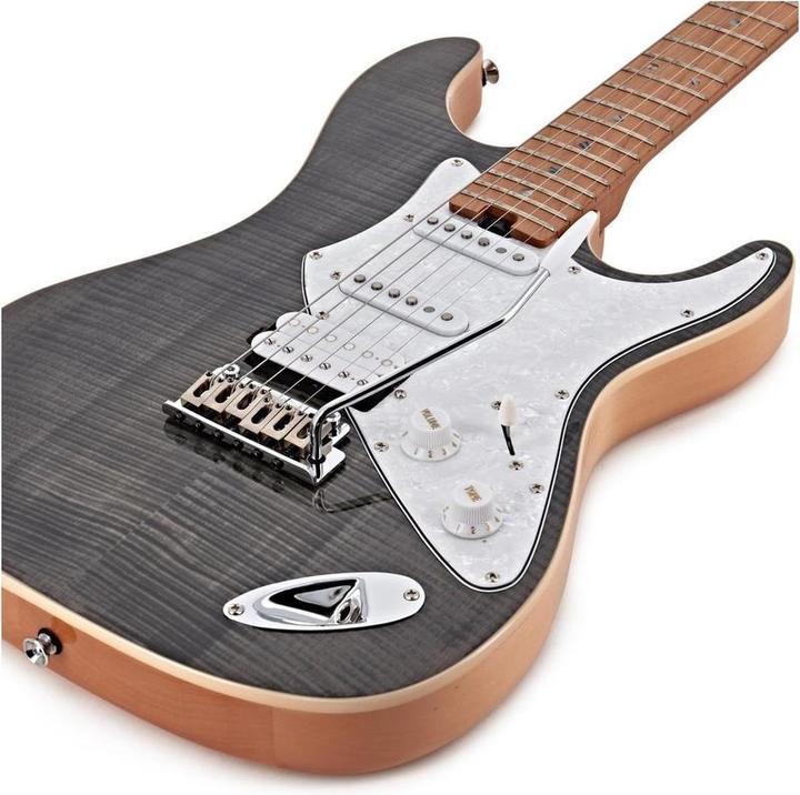 Aria Pro II Hot Rod Collection 714-MK2 Fullerton Black Diamond Guitare électrique (A-714-MK2 BKDM) (Guitare électrique, Maple -Top, Chrome -Finition)
