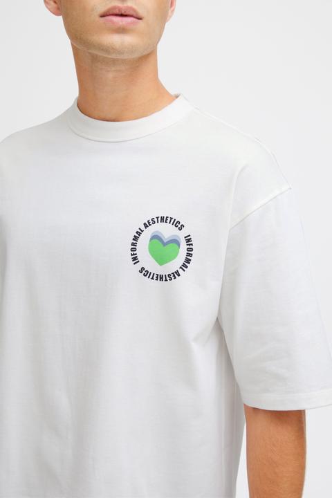 Actual product image Casual Friday CFTue relaxed fit tee with chest print 20505006 (S)