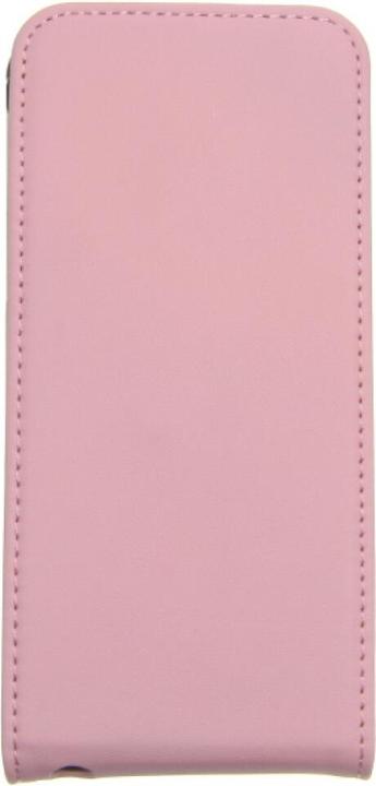 Produktbild OEM Slim Leder Flip Case für iPhone 5, 5SE rosa (Apple iPhone 5, Apple iPhone SE)