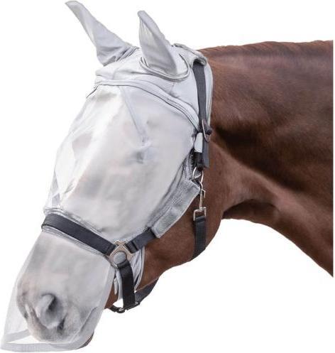 Waldhausen Premium fly mask with O/N protection for silver warmblood horses